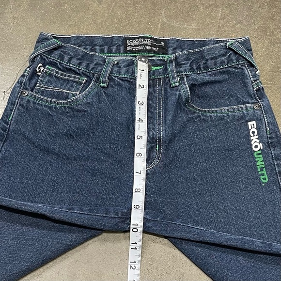 Ecko Unltd Baggy Fit Denim Jorts Shorts Y2K Embroidered Hip Hop - Picture 7 of 8